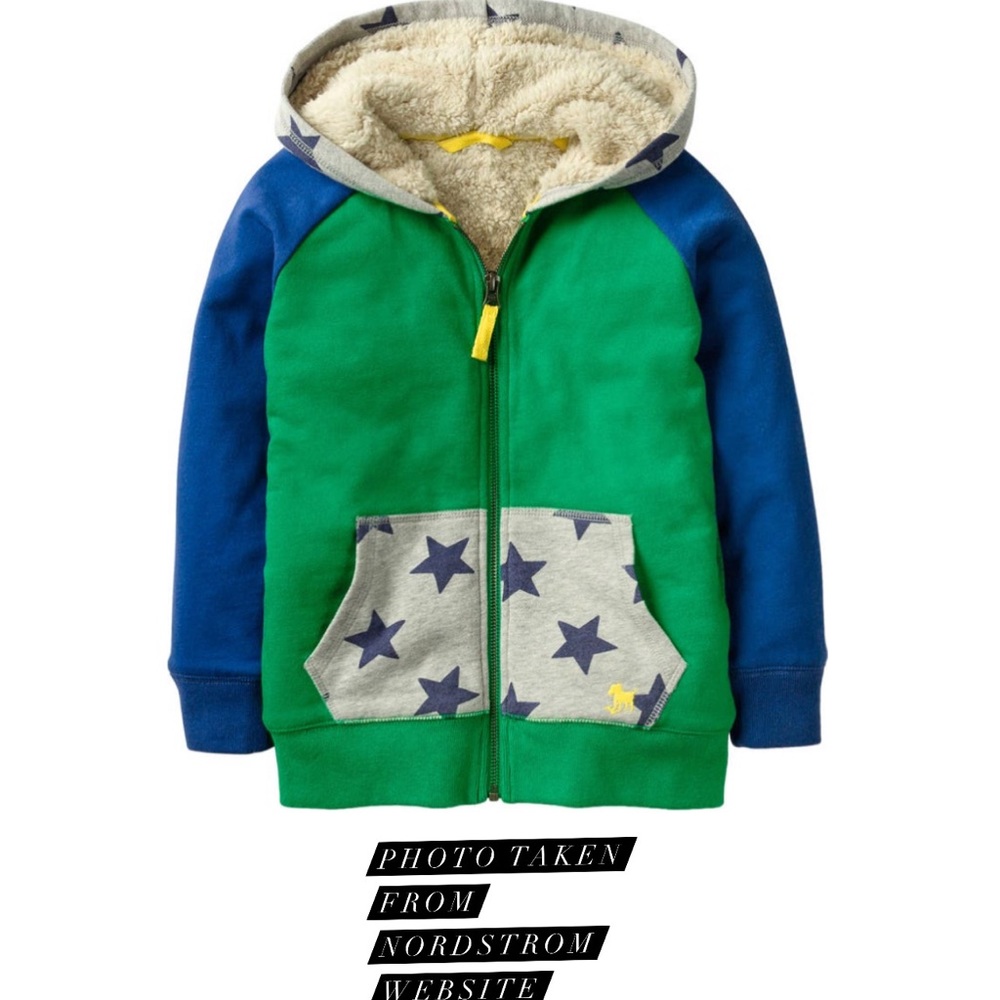 Mini Boden Shaggy Lined Hoddie 3-4Y